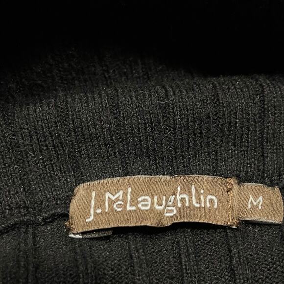 J. McLaughlin Arlette Black Ribbed Turtleneck Top    Size: M - Picture 7 of 7